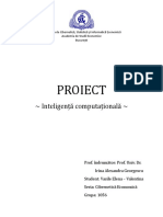 Proiect ~ Inteligenta Computationala