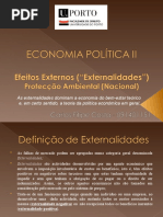 Efeitos Externos - Externalidades - Protecção ambiental (nacional)