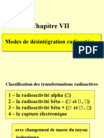 Rayonnements 7 FEZ Désintégration radioactive