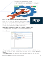 Cài Đặt Thông Số Option Trong Microsoft Project - Đàm Tài Cap