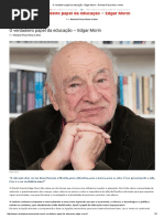 O Verdadeiro Papel Da Educação - Edgar Morin - Revista Prosa Verso e Arte