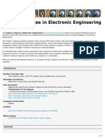 Master's Degree in Electronic Engineering (MEE) (ETSETB)