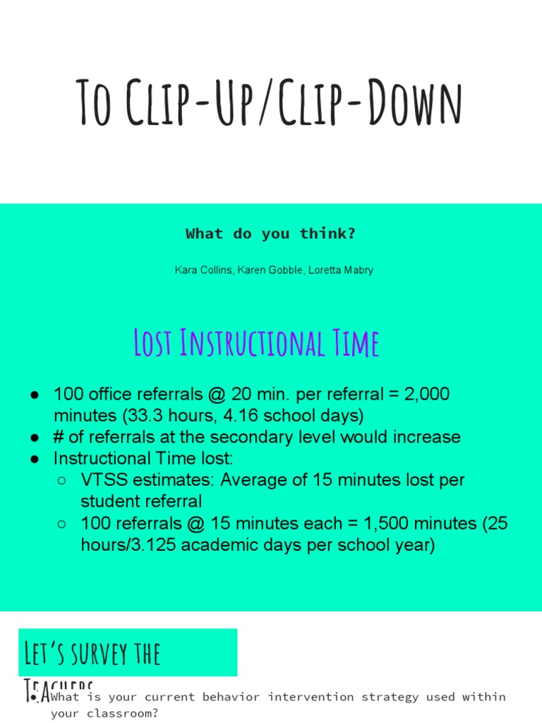 To ClipUp or ClipDown PBL PDF Applied Psychology Cognitive Science