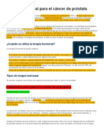 Terapia Hormonal para El Cáncer de Próstata (American Cancer Society)