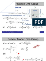 Reactor Model: One-Group: Reflected Slab Reactor Reflected Slab Reactor