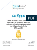 Alex Higgins-ScrumAlliance - CSM - Certificate PDF