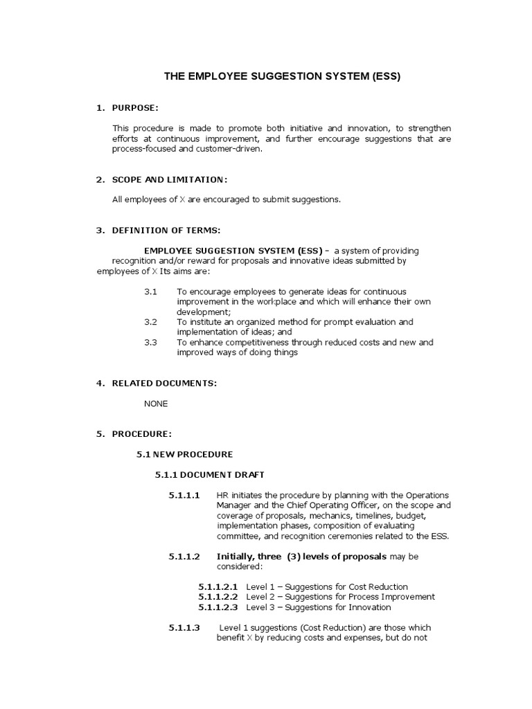 Employee Suggestion System Overview | PDF | Reductionism | Innovation