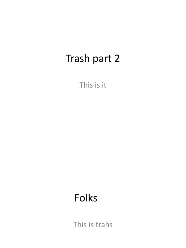 Trash Part 2 PDF