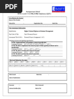 Assignment Brief BTEC Level 4-5 HNC/HND Diploma (QCF) : Merit and Distinction Descriptor