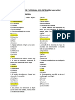 Preguntas de Psicologia y Filosofia