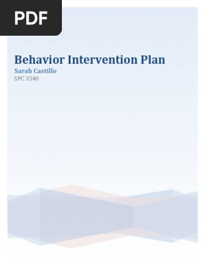 behavior intervention plan