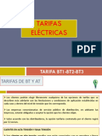 Tarifas Eléctricas BT1 BT2 BT3