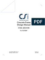 CSI - Concrete Frame Design Manual As Per CSA-A23.3-04