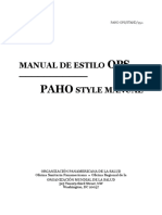 Manual de Estilo de La OPS