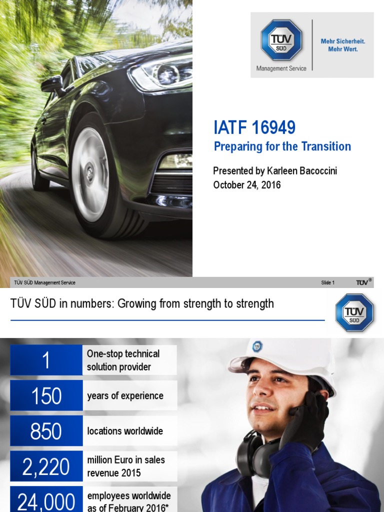 Tuv Sud Iatf16949 Qdwebinar Pdf Audit Automotive Equipment