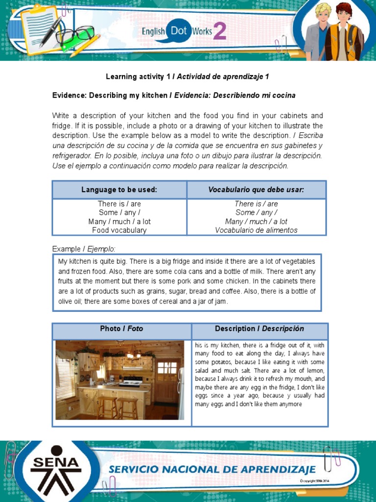 Describing My Kitchen PDF Cuisine Cooking