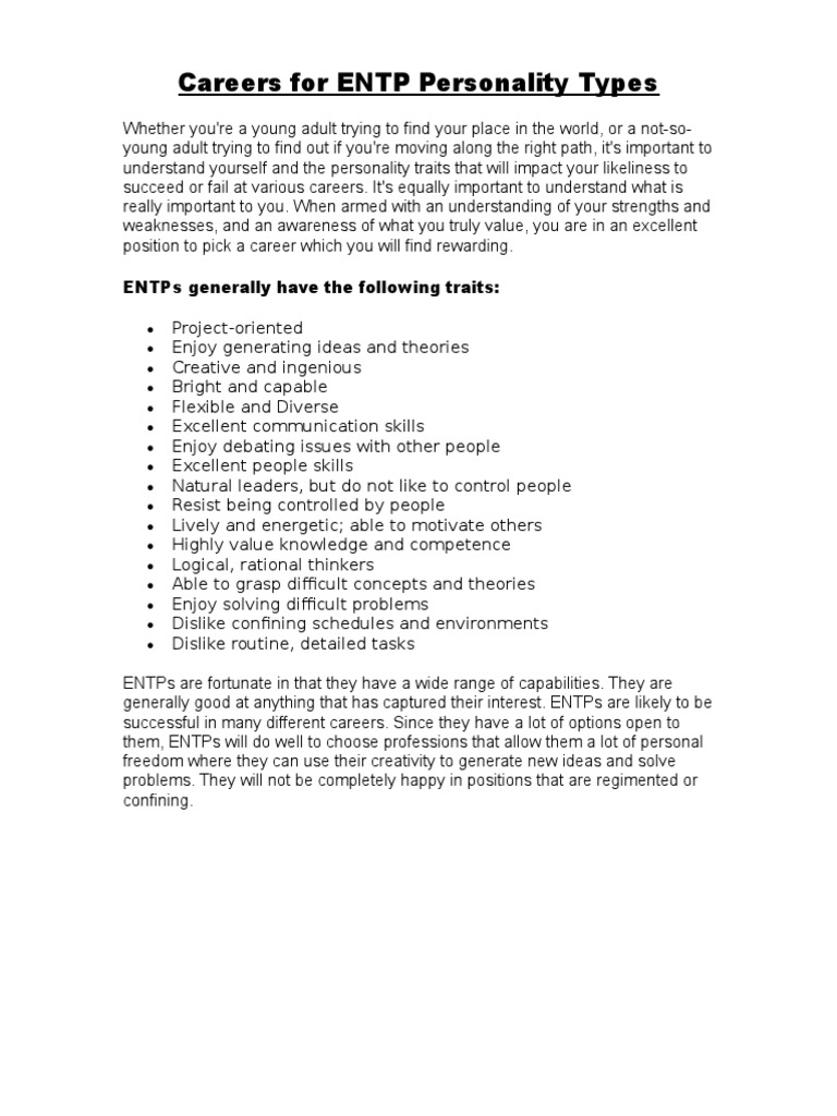 ENTP | PDF | Creativity | Entrepreneurship