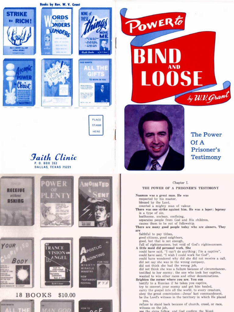 The Power To Bind and Loose by W. V. Grant, Jr. PDF Faith Healing