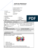 Sesión de Aprendizaje 5° - Mayo