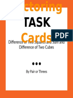 Factoring Task Cards
