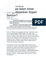 Mengapa Islam Amat Mengedepankan Sopan Santun