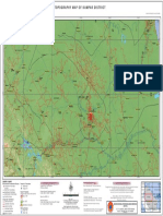 Peta Topografi Kabupaten Kampar / Topography Map of Kampar District