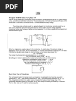 Explain OC & SC Tests of A 1-Phase T/F.: Short Circuit Test On Transformer