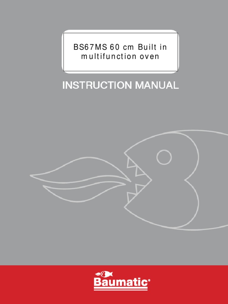 Baumatic Oven Manual PDF Grilling Oven
