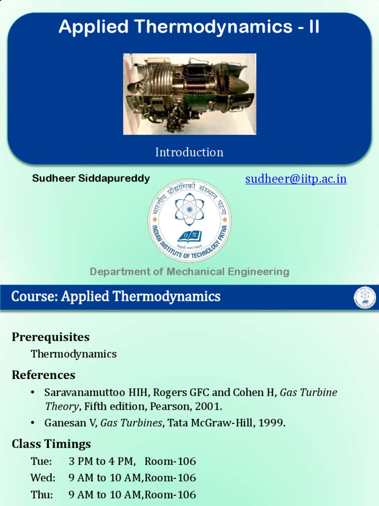 Applied Thermodynamics II Overview | PDF | Jet Engine | Gas Compressor