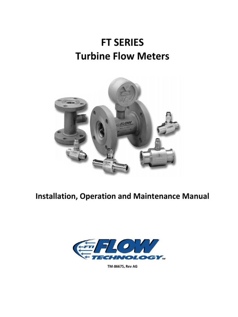 FT Series Turbine Flow Meter Manual | PDF | Viscosity | Flow Measurement