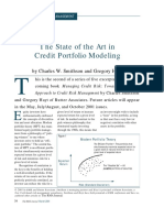 The State of The Art in Credit Portfolio Modeling