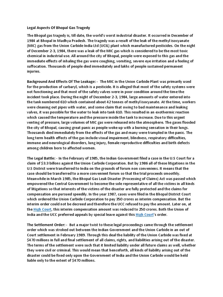 Short conclusion on bhopal gas tragedy image