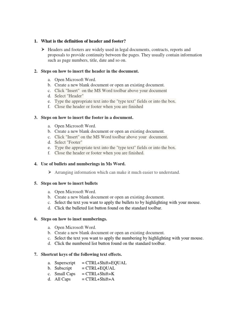 What Is The Definition of Header and Footer PDF