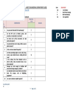 Housekeeping Audit Checklist - Asset Engineering Department (Aed)