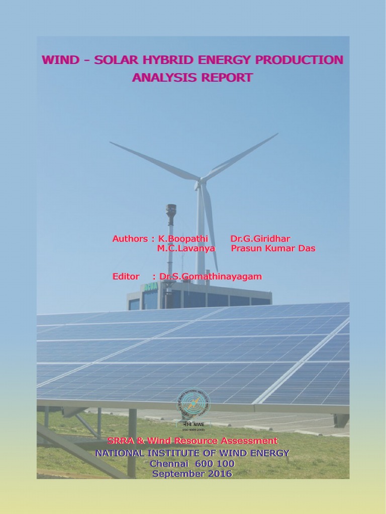 Wind-Solar Hybrid Energy Analysis Report | PDF | Wind Power ...
