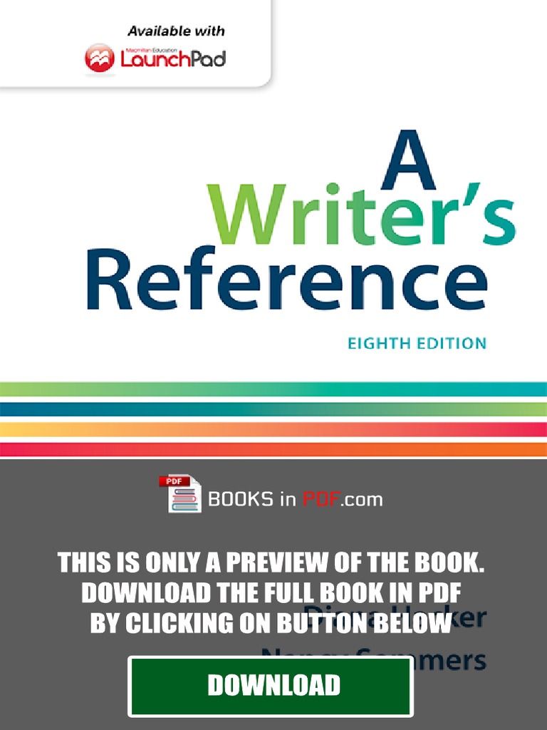 A Writer's Reference 8th Edition by Diana Hacker and Nancy Sommers | PDF |  Citation | Apa Style