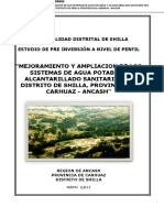 Perfil de Mejoramiento de Agua y Alcantarillado