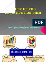 Cost of The Construction Firm: Prof. (DR) Vandana Bhavsar