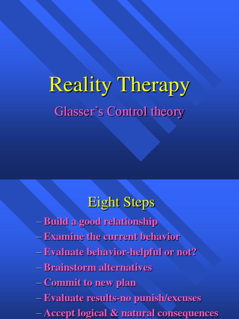 Reality Therapy Glasser's Control Theory PDF Action (Philosophy
