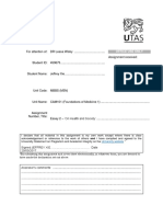 Assignment Cover Sheet: School of Medicine