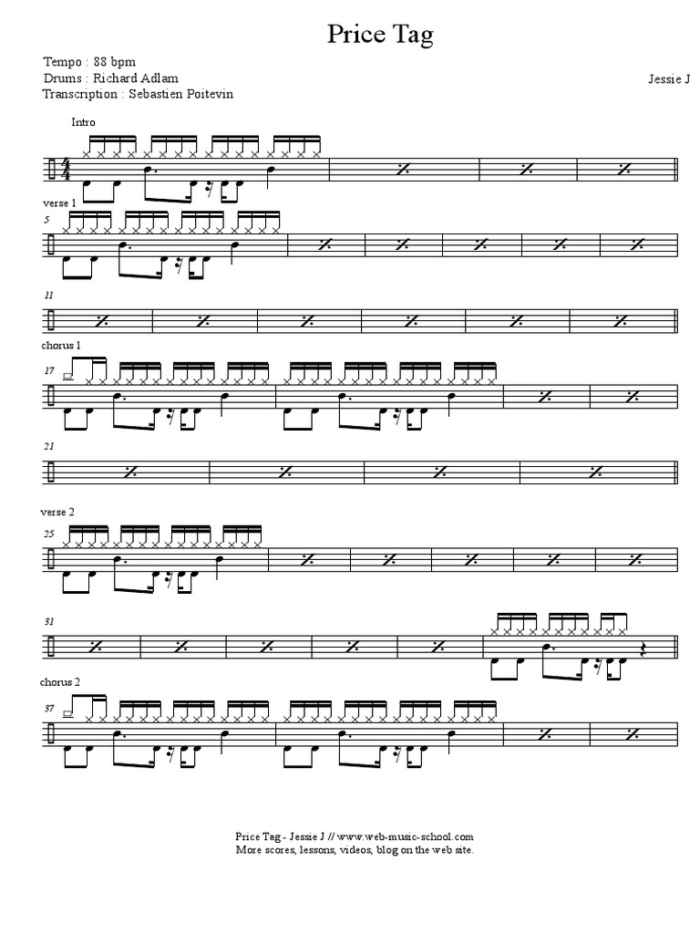 price-tag-drum-score-jessie-j-pdf-pdf-chansons-crites-musique