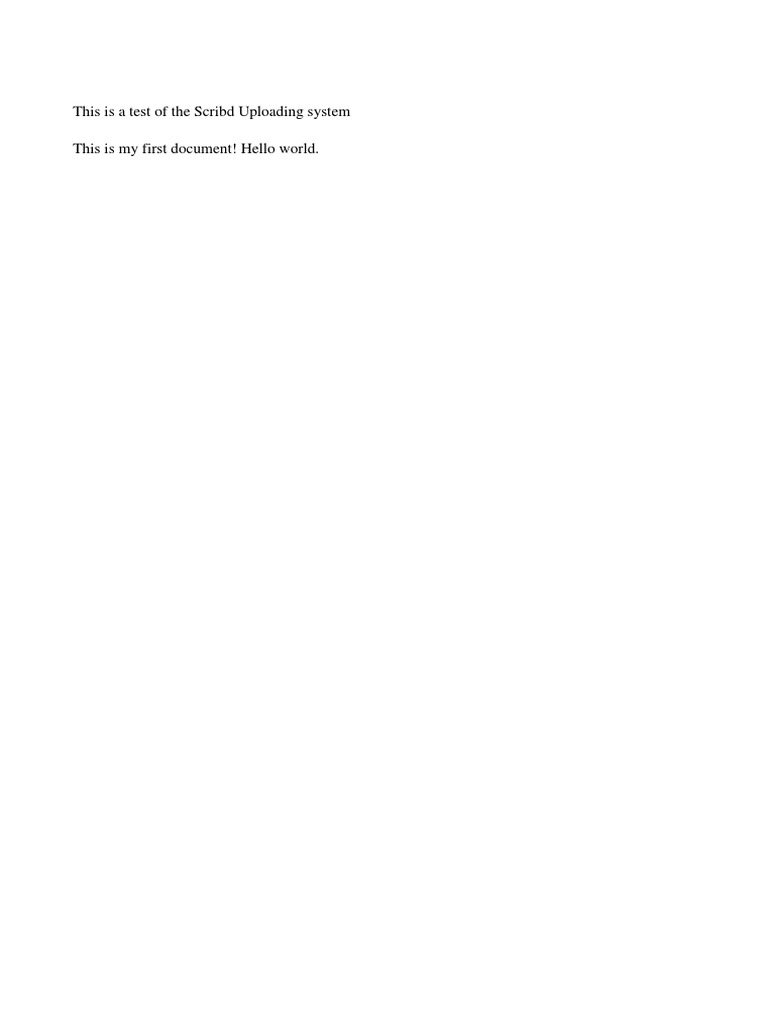 Scribd Uploading Test | PDF