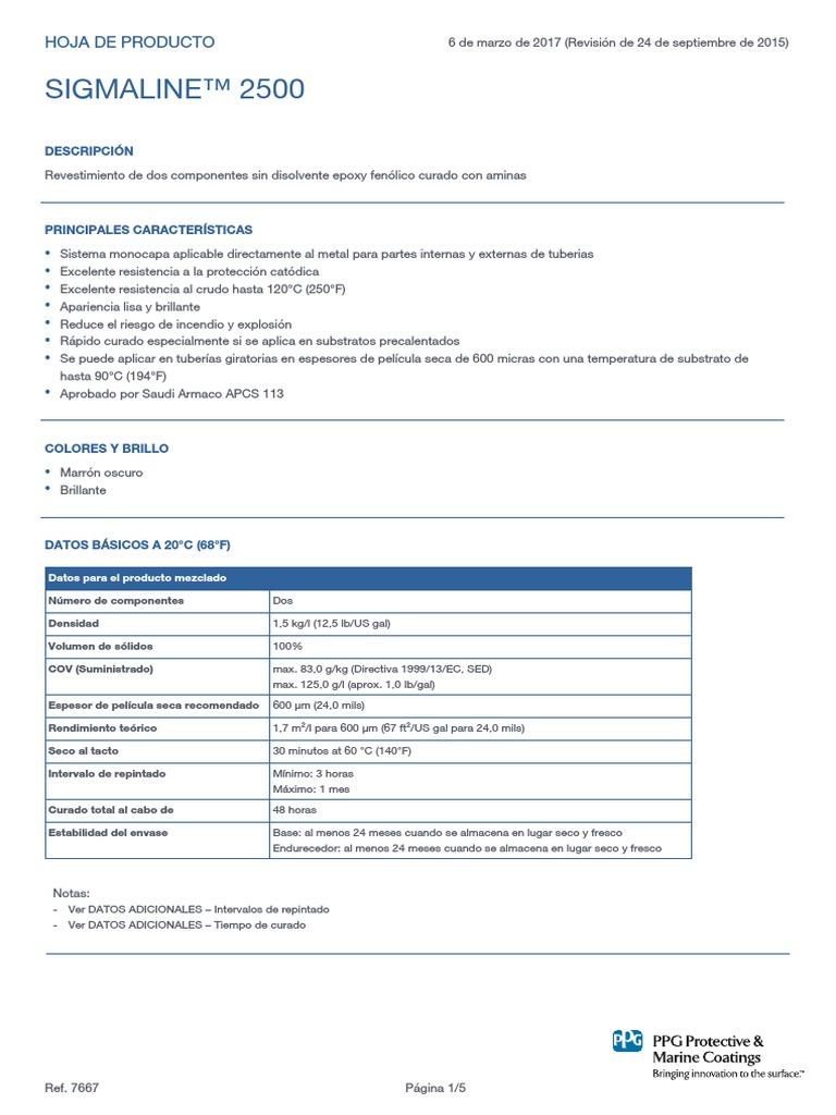 Sigmaline 2500 | PDF | Calidad (comercial) | Información