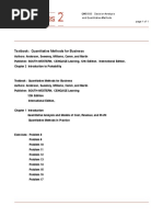 Exercises 2: Textbook: Quantitative Methods For Business