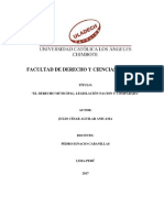 Trabajo Monográfico Sobre Derecho Municipal, Legislación Nacional y Comparada