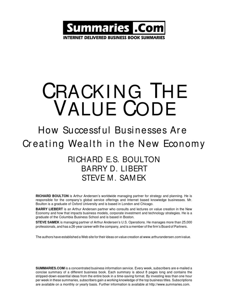 Cracking The Value Code PDF | PDF | Equity (Finance) | Inventory