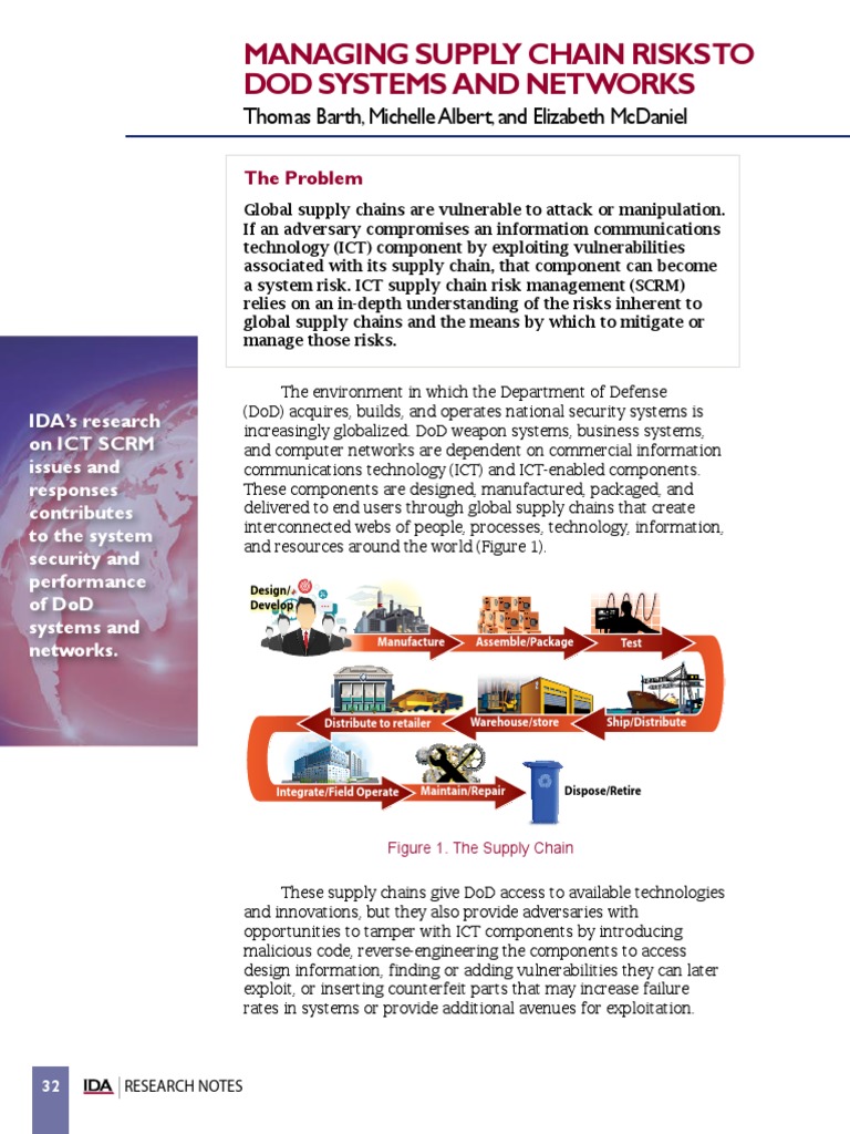 DoD ICT Supply Chain Risks | PDF | Computer Security | Security