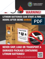 Lithium Battery Handling Poster