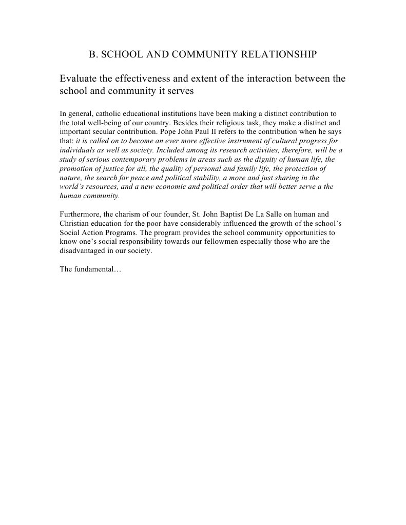 School-Community Engagement in Catholic Education | PDF | Social Science