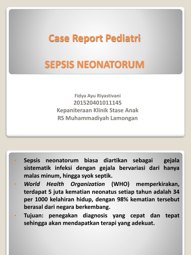 Sepsis Neonatorum PDF